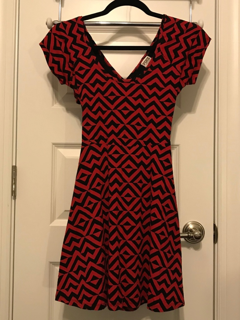 Pink VS / 5th & Ocean collab red & blue striped slip-on dress with cutout (XS?)